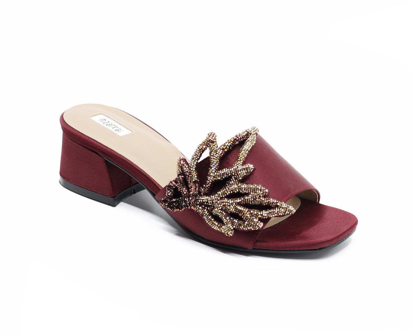 Mid heel - Maroon Shimmering Wing