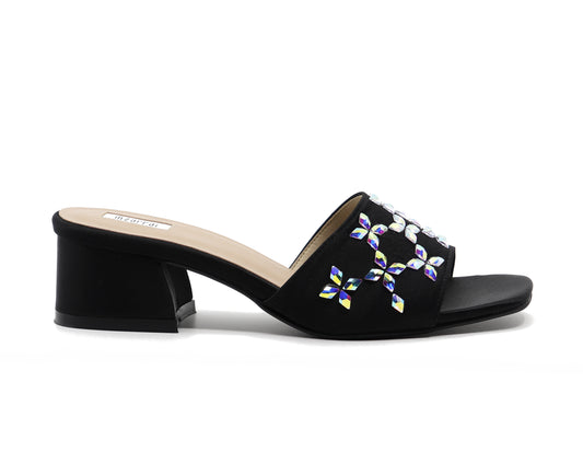 Alaq Special occasions - black satin midheel